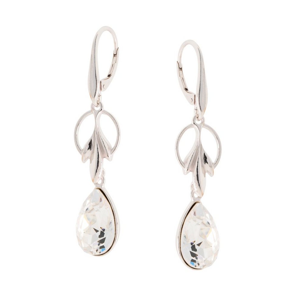 S&A Jewellery Design Paar Ohrhänger Ohrringe aus 925 Silber mit Swarovski Kristallen (rhodiniert oder rosévergoldet, 2-tlg), 925 Sterling Silber Silberschmuck für Damen von S&A Jewellery Design
