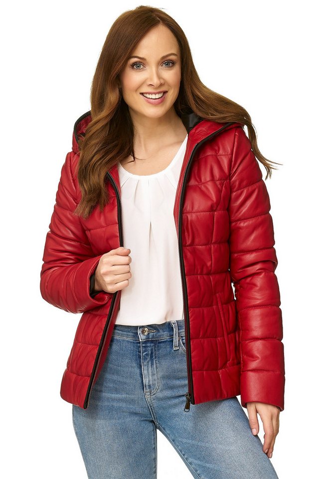 S&A Ledermoden Lederjacke Cyble •	Modischer Stepp-Look mit taillierter Passform von S&A Ledermoden