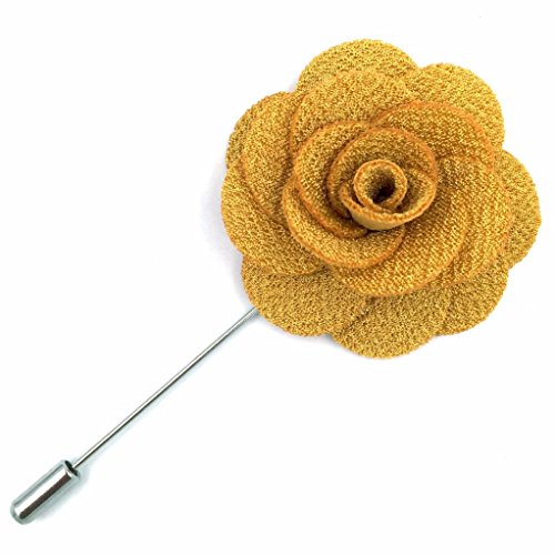 Assorted Fashion Herren Revers Blumen handgemachte Boutonniere Stick Pin Hochzeit neu (Gelb) von S&W SHLAX&WING