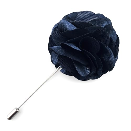 S&W SHLAX&WING Assorted Fashion Herren Revers Blumen handgemachte Boutonniere Stick Pin Hochzeit neu (Navy01) von S&W SHLAX&WING