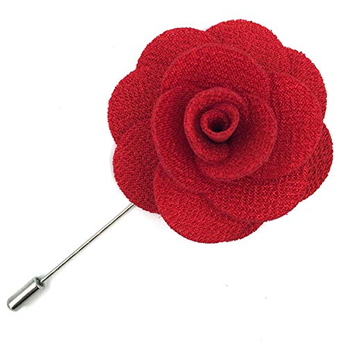 Assorted Fashion Herren Revers Blumen handgemachte Boutonniere Stick Pin Hochzeit neu (Red04) von S&W SHLAX&WING