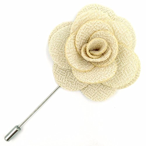 Assorted Fashion Herren Revers Blumen handgemachte Boutonniere Stick Pin Hochzeit neu (Sahne) von S&W SHLAX&WING