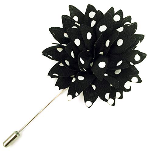 Assorted Fashion Herren Revers Blumen handgemachte Boutonniere Stick Pin Hochzeit neu (SchwarzWeiss) von S&W SHLAX&WING