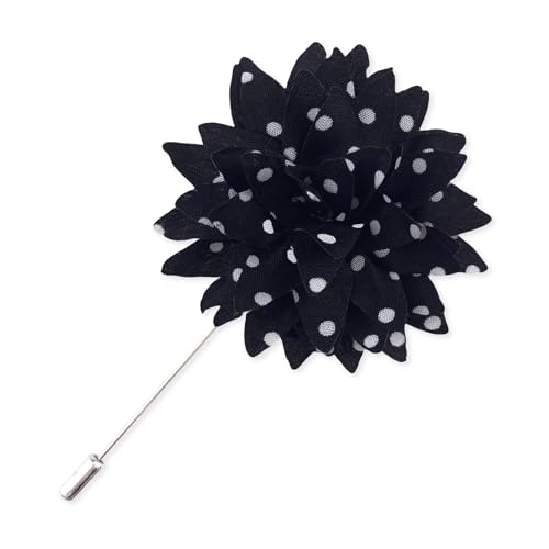 Assorted Fashion Herren Revers Blumen handgemachte Boutonniere Stick Pin Hochzeit neu (SchwarzWeiss) von S&W SHLAX&WING