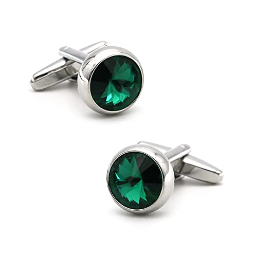Elegante Manschettenknöpfe für Herren Super glänzende grüne Kristall-Manschettenknöpfe Elegante Manschettenknöpfe für Herren Super glänzende grüne Kristall-Manschettenknöpfe von S&W SHLAX&WING