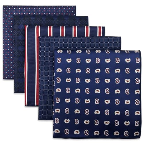 S&W SHLAX&WING 5 Pieces Assorted Herren Einstecktücher Handkerchiefs Set 78 von S&W SHLAX&WING