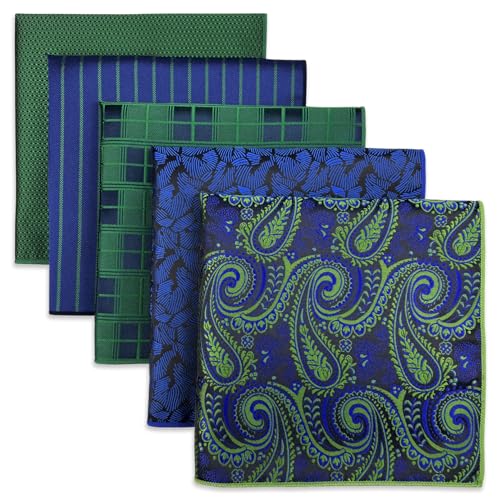 S&W SHLAX&WING 5 Stück sortierte Taschentücher für Herren quadratisch Gr. Einheitsgröße 100 von S&W SHLAX&WING