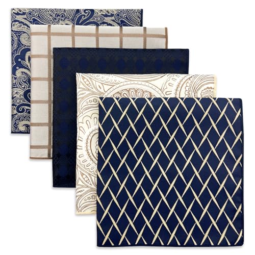 S&W SHLAX&WING 5er-Pack Herren Einstecktücher Set 32cm Formelle Herren Taschentücher für Anzüge Hochzeiten Smokings und Muster No.10 S&W SHLAX&WING 5er-Pack Herren Einstecktücher Set 32cm Formelle Herren Taschentücher für Anzüge Hochzeiten Smokings und Muster No.10 von S&W SHLAX&WING