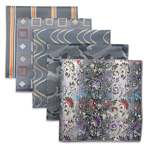 S&W SHLAX&WING 5er-Pack Herren Einstecktücher Set 32cm Formelle Herren Taschentücher für Anzüge Hochzeiten Smokings und Muster No.21 S&W SHLAX&WING 5er-Pack Herren Einstecktücher Set 32cm Formelle Herren Taschentücher für Anzüge Hochzeiten Smokings und Muster No.21 von S&W SHLAX&WING