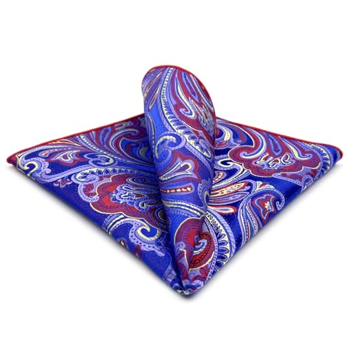 S&W SHLAX&WING Einstecktuch für Herren Paisley Blau Marineblau Azurblau mehrfarbig gemusterte Taschentücher S&W SHLAX&WING Einstecktuch für Herren Paisley Blau Marineblau Azurblau mehrfarbig gemusterte Taschentücher von S&W SHLAX&WING