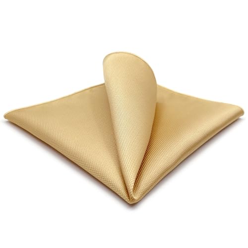 S&W SHLAX&WING Einstecktuch für Herren einfarbig Gelb für Anzug Jacke Hochzeitsgeschenk Taschentücher von S&W SHLAX&WING