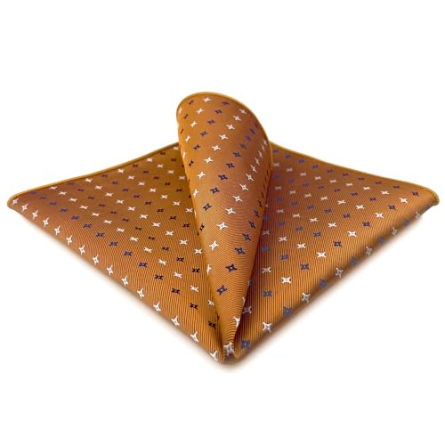 S&W SHLAX&WING Einstecktücher für Herren Orange mit blauweißen Punkten Farbrand für Anzug S&W SHLAX&WING Einstecktücher für Herren Orange mit blauweißen Punkten Farbrand für Anzug von S&W SHLAX&WING