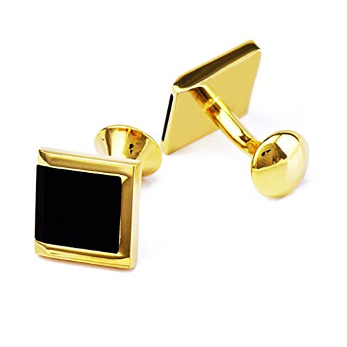 S&W SHLAX&WING Enamel Manschettenknöpfe Herren Gold Schwarz Manschettenknöpfe Elegant S&W SHLAX&WING Enamel Manschettenknöpfe Herren Gold Schwarz Manschettenknöpfe Elegant von S&W SHLAX&WING