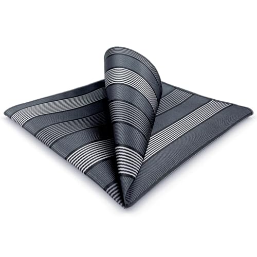 S&W SHLAX&WING Graues Herren Einstecktuch Streifen Dunkelgrau für Anzüge 32cm S&W SHLAX&WING Graues Herren Einstecktuch Streifen Dunkelgrau für Anzüge 32cm von S&W SHLAX&WING