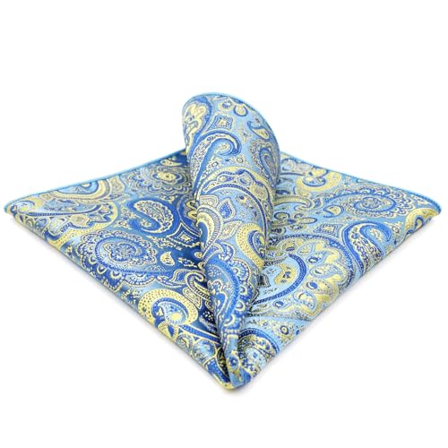 S&W SHLAX&WING Herren Einstecktücher Blau Gelb Paisley Groß for Hochzeit Party S&W SHLAX&WING Herren Einstecktücher Blau Gelb Paisley Groß for Hochzeit Party von S&W SHLAX&WING