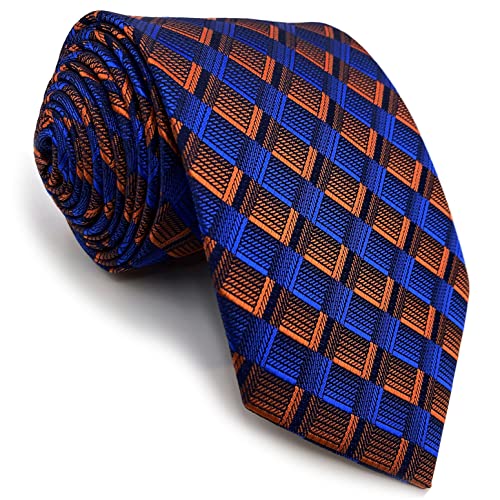 S&W SHLAX&WING Krawatten für Herren Blau Kupfer extra lang von S&W SHLAX&WING