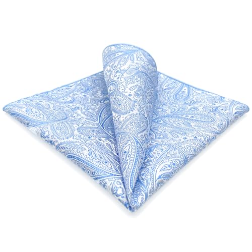 S&W SHLAX&WING Paisley Blau Herren Einstecktücher for Suit Jacket Gift von S&W SHLAX&WING