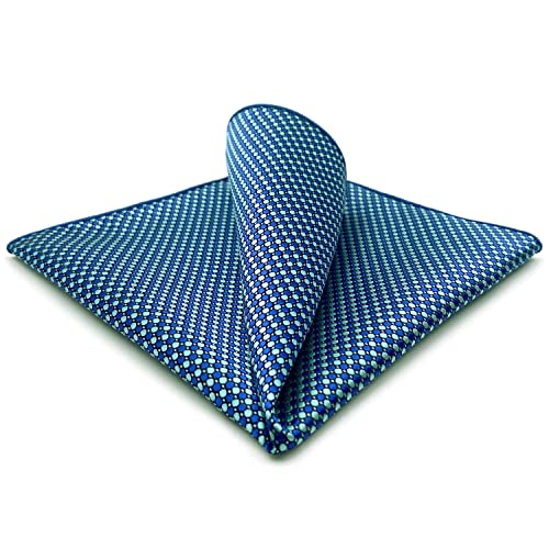 S&W SHLAX&WING Ties for Men Blue Turquoise Matching Pocket Square Only von S&W SHLAX&WING