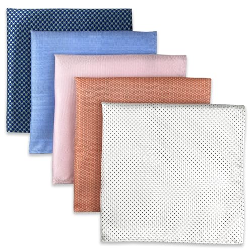 Shlax&Wing 5 Pieces Assorted Herren Einstecktücher Handkerchiefs Set 66 von S&W SHLAX&WING