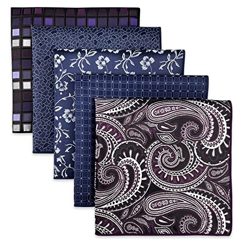 Shlax&Wing 5 Pieces Assorted Herren Einstecktücher Handkerchiefs Set 75 von S&W SHLAX&WING