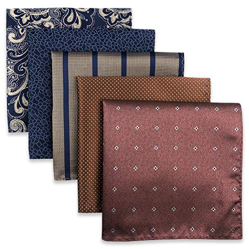 Shlax&Wing 5 Pieces Assorted Herren Einstecktücher Handkerchiefs Set (HSET-53) von S&W SHLAX&WING