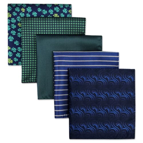 Shlax&Wing 5 Stück sortierte Taschentücher für Herren quadratisch Gr. Einheitsgröße von S&W SHLAX&WING