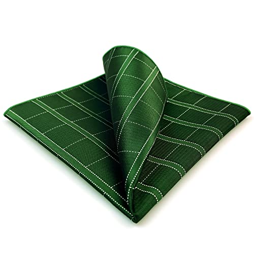 Shlax&Wing Classic Dark Grün Einzigartig Checkes Herren Krawatte Seide Dünne Extra Lang Geschäftsanzug von S&W SHLAX&WING