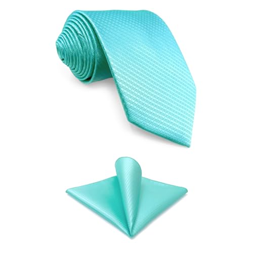 Shlax&Wing Einfarbig Color Aqua Indigo Aquamarine Herren Krawatte Mehrfarbig Fahion Dünne von S&W SHLAX&WING