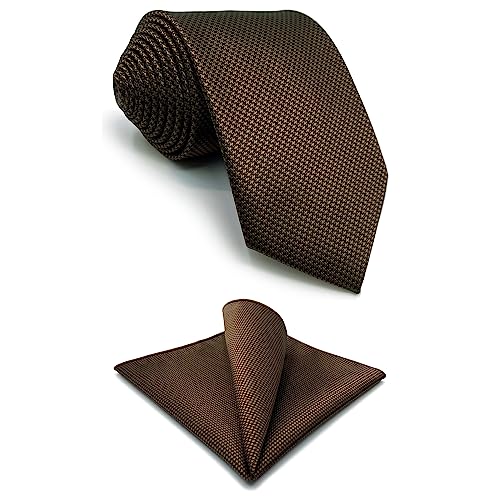Shlax&Wing Herren Krawatte Einfarbig Color Dark Braun Chocolate Mehrfarbig Seide Classic von S&W SHLAX&WING