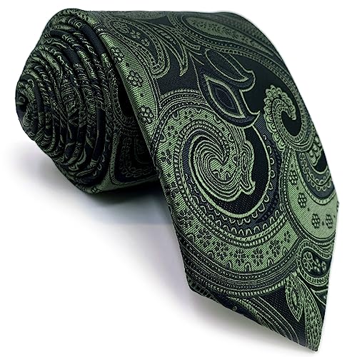 Shlax&Wing Herren Seide Krawatte Mode Grün Geometrisch Blumen Extra lang 160cm Shlax&Wing Herren Seide Krawatte Mode Grün Geometrisch Blumen Extra lang 160cm von S&W SHLAX&WING