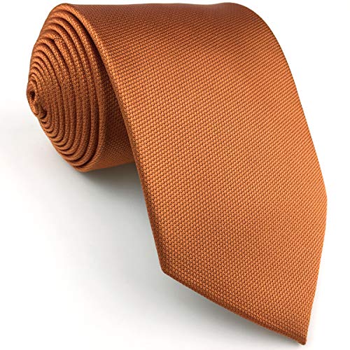 Shlax&Wing Hochzeit Herren Seide Krawatte Orange Einfarbig Dünne von S&W SHLAX&WING