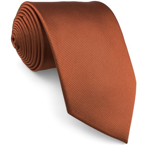 Shlax&Wing Hochzeit Herren Seide Krawatte Orange Einfarbig Dünne von S&W SHLAX&WING