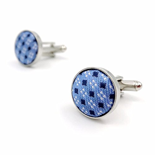 Shlax&Wing Mens Manschettenknöpfe Blau Punkte Geschäftsanzug Shlax&Wing Mens Manschettenknöpfe Blau Punkte Geschäftsanzug von S&W SHLAX&WING