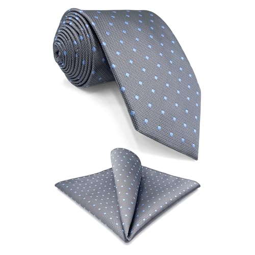 Shlax&Wing Neu Entwurf Punkte Herren Krawatte Grau Blau Seide Geschäftsanzug Classic Shlax&Wing Neu Entwurf Punkte Herren Krawatte Grau Blau Seide Geschäftsanzug Classic von S&W SHLAX&WING