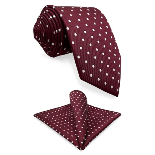 Shlax&Wing Rot Punkte Maroon Hochzeit Mehrfarbig Männer's Krawatte Fashion Dünne von S&W SHLAX&WING