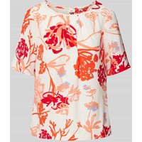 s.Oliver BLACK LABEL Bluse mit Allover-Print in Weiss, Größe 40 von s.Oliver BLACK LABEL