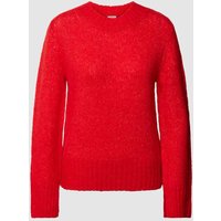 s.Oliver BLACK LABEL Strickpullover mit Rundhalsausschnitt in Rot, Größe 46 von s.Oliver BLACK LABEL