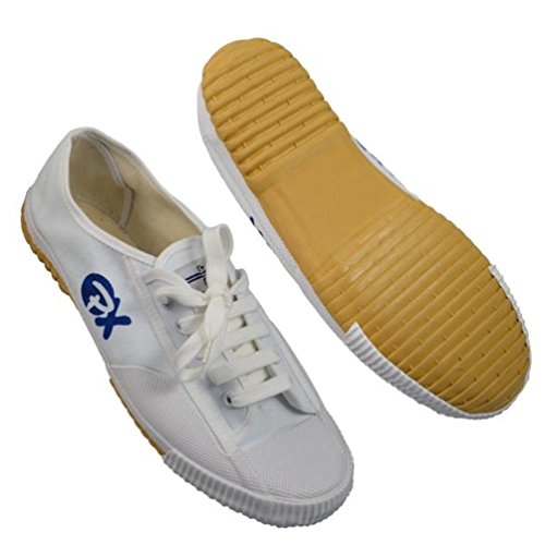 S.B.J - Sportland Segeltuchschuhe/Schuhe für Kung Fu und Wu SHU, Farbe Weiss, Gr. 43 von S.B.J - Sportland