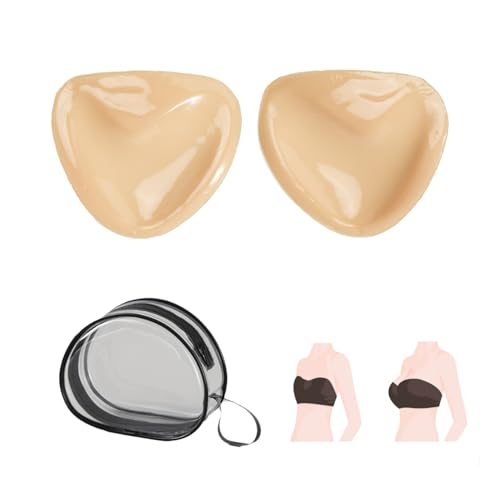 Push Up Pads, Klebe BH Push Up Pads Selbstklebende mit Tasche, Doppelseitig Klebende Pushpads Nippelcover, Wiederverwendbar & Waschbar Nippli Pads, 2In1 Pushpads für Sport-Badeanzüge, Kleid, A/B Cup von S.F.Pachira
