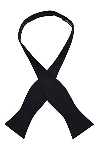 S.H. Churchill & Co. Formelle Fliege aus 100 % Seide, solide 16 mm Seide, zum Selbstbinden, Hochzeits- und Smokingfliegen, Schwarz, Einheitsgröße von S.H. Churchill & Co.