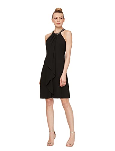 S.L. Fashions Damen Etuikleid mit Schmuckhaltern (zierlich und normal) Kleid für besondere Anlässe, schwarz, 44 von S.L. Fashions