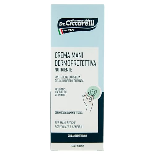 Dr Ciccarelli, Hautschutzcreme für Hände, spendet Feuchtigkeit zur Vermeidung von Unannehmlichkeiten, rissige und empfindliche Hände, Dermatologisch Getestet, 100% Made in Italy, 75 ml Tube Dr Ciccarelli, Hautschutzcreme für Hände, spendet Feuchtigkeit zur Vermeidung von Unannehmlichkeiten, rissige und empfindliche Hände, Dermatologisch Getestet, 100% Made in Italy, 75 ml Tube von S.O.S Dr. Ciccarelli