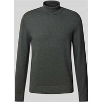 s.Oliver RED LABEL Regular Fit Rollkragenpullover aus reiner Baumwolle in Anthrazit, Größe XXL von s.Oliver RED LABEL