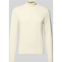 s.Oliver RED LABEL Regular Fit Rollkragenpullover aus reiner Baumwolle in Offwhite, Größe XXL von s.Oliver RED LABEL