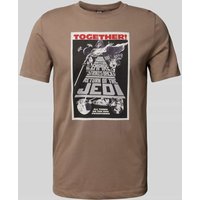 s.Oliver RED LABEL Regular Fit T-Shirt aus Baumwolle mit Starwars®-Print in Hellbraun, Größe XXL von s.Oliver RED LABEL