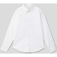 s.Oliver RED LABEL Slim Fit Hemd mit Kentkragen in Weiss, Größe S von s.Oliver RED LABEL