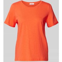 s.Oliver RED LABEL T-Shirt mit Rundhalsausschnitt in Koralle, Größe 36 von s.Oliver RED LABEL