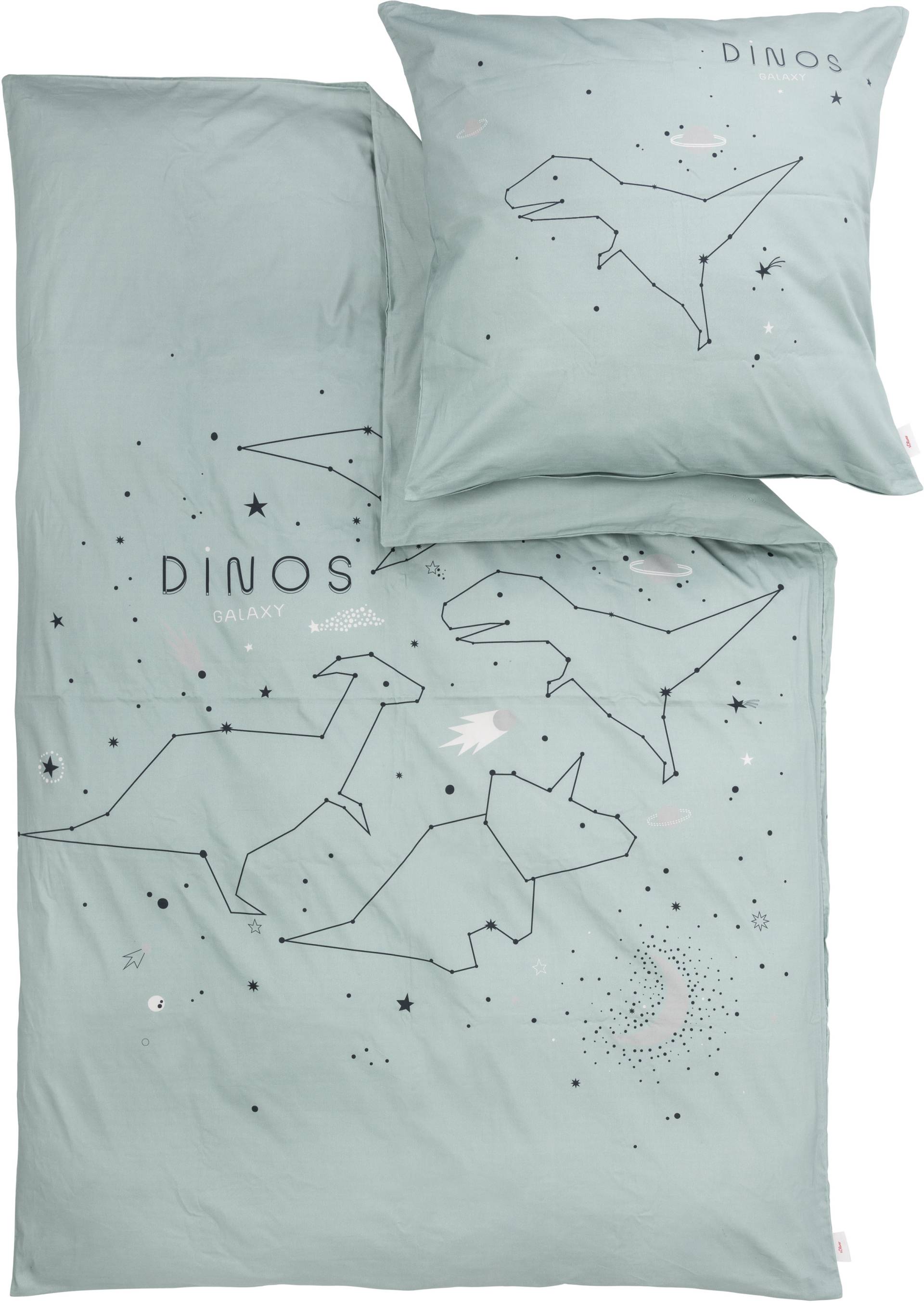 s.Oliver Junior Bettwäsche "Satinbettw. s.Oliver Junior Sternzeichen Dino" mit Sternen und Dinos von S.Oliver Junior