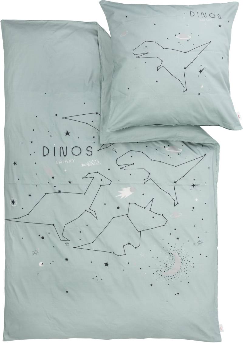 s.Oliver Junior Bettwäsche "Satinbettw. s.Oliver Junior Sternzeichen Dino" mit Sternen und Dinos von S.Oliver Junior