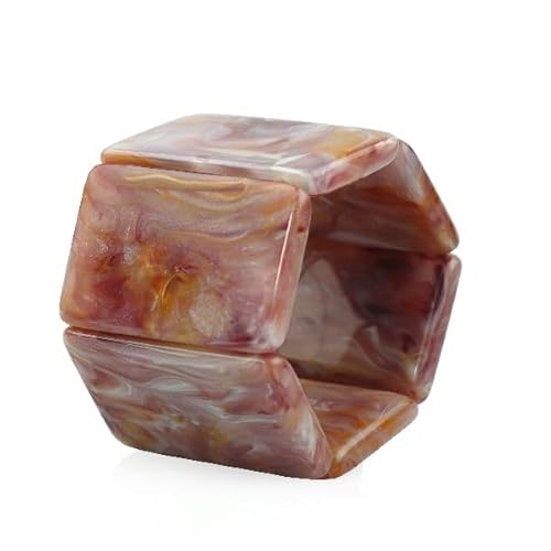 STAMPS Demen Gliederarmband Belta Classic Marmor Rosé 02172 2123, Resin passend zu allen Zifferblättern von STAMPS von S.T.A.M.P.S.